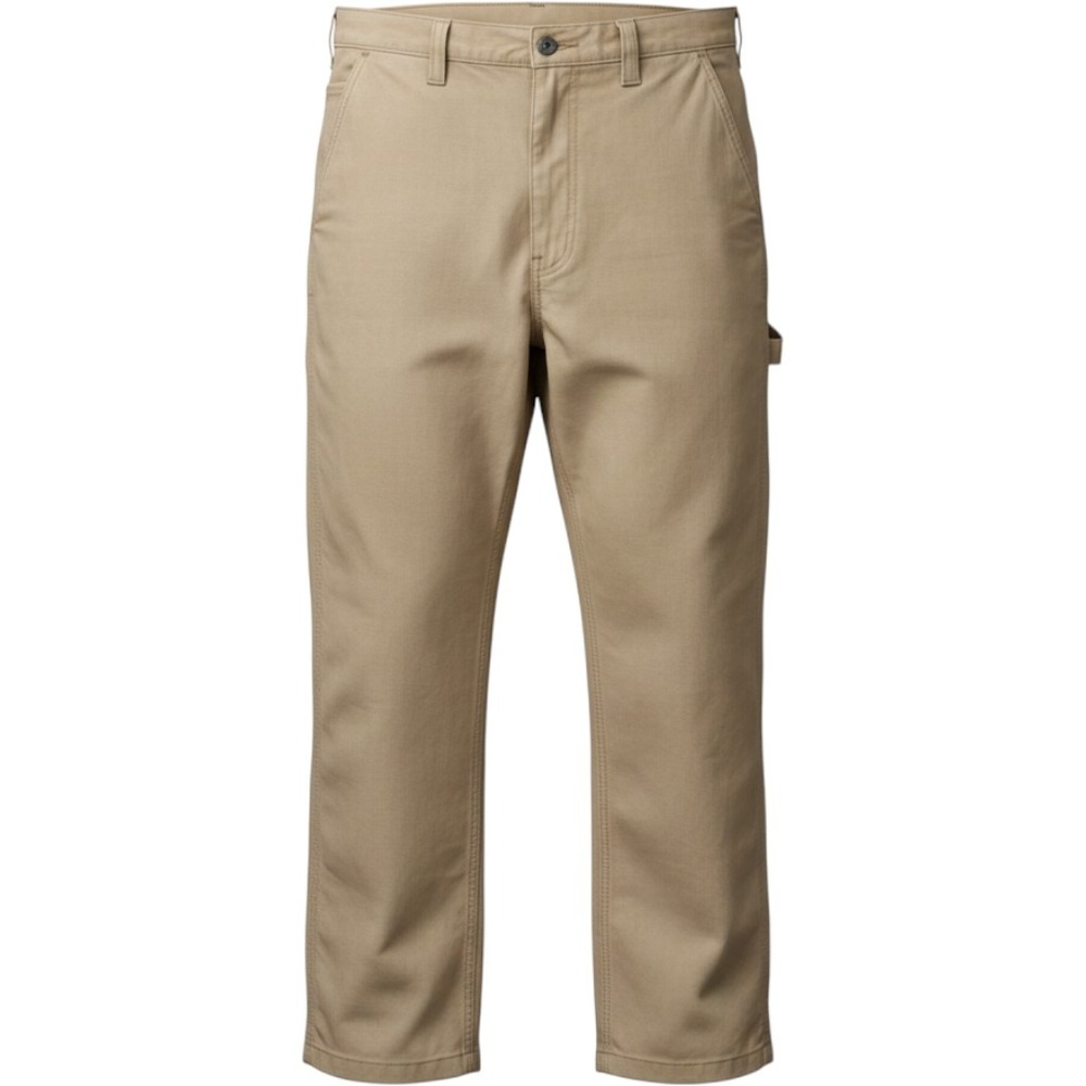 Carhartt Mens Tan Khaki Canvas Carpenter Work Pants Straight Leg 36x26